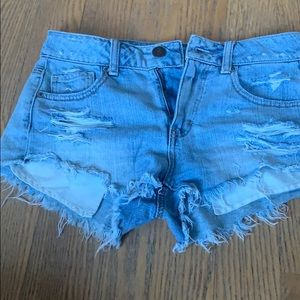 American Eagle distressed jean shorts